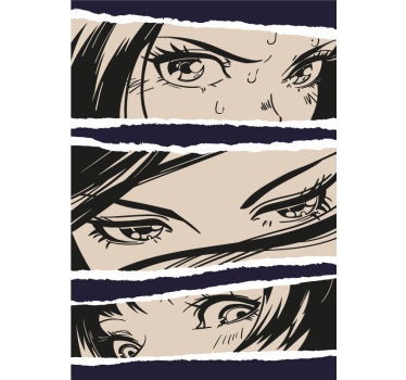Poster Anime Frauen Gesicht - TenStickers