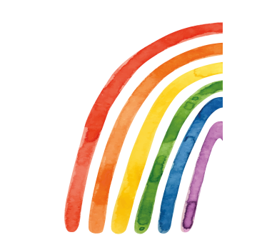 Poster Wasserfarbe Regenbogen Kinderzimmer - TenStickers