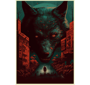 Plakat sonstige Tiere der große böse Wolf - TenStickers