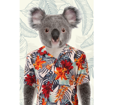 Poster Teenagerzimmer eleganter Koala  - TenStickers