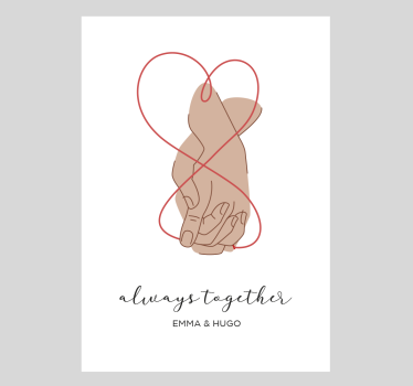Poster Hauptschlafzimmer 'always together' - TenStickers