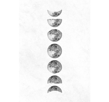 Poster verschiedene Mondphasen Design - TenStickers