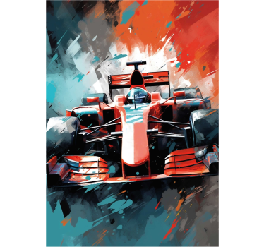Poster Formel 1 Rotes Auto - TenStickers