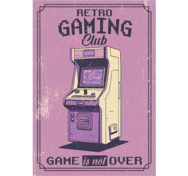Rosa Retro Poster Teenagerzimmer Gaming Club - TenStickers