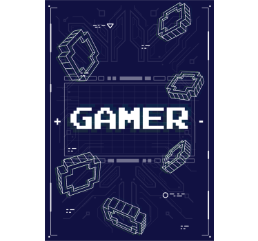 Gaming Poster retro-gamer - TenStickers