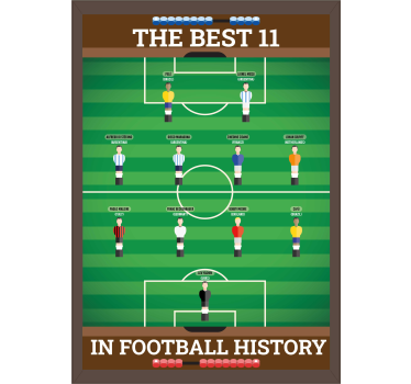 Fußball Poster The best 11 für Jugendliche - TenStickers
