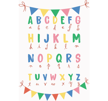 Groß- und Kleinbuchstaben Poster für Kinderzimmer - TenStickers