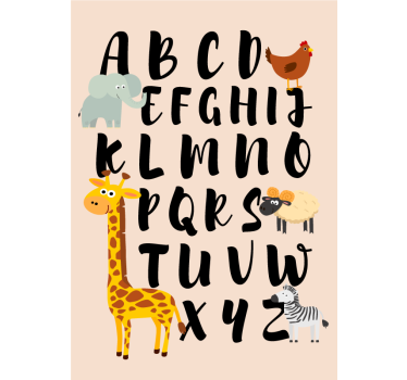 Alphabet mit Tieren Poster für Kinderzimmer - TenStickers