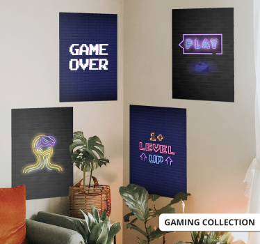 Poster Gaming level up Symbol - TenStickers