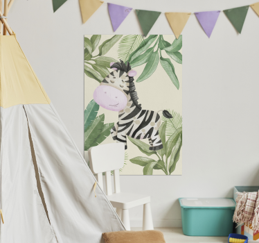 Poster Zebra im Dschungel - TenStickers
