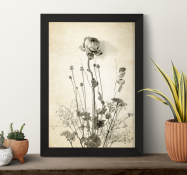 Poster Blumenstrauß auf beige Hintergrund - TenStickers