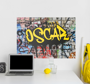 Personalisierte Namen Plakate Lebe den Traum Graffiti Font - TenStickers