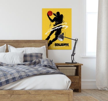 Personalisierte Plakate Basketball mit Namen - TenStickers