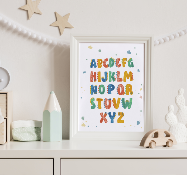 Poster Alphabet mit Dinosaurier Look - TenStickers