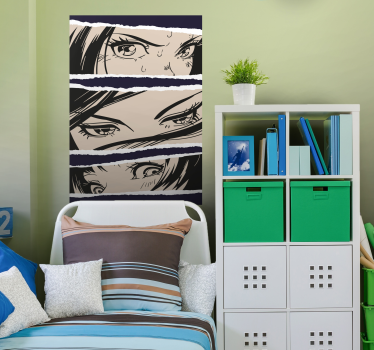 Poster Anime Frauen Gesicht - TenStickers
