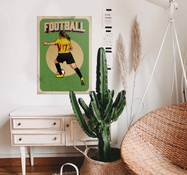Plakat retro-vintage Frauenfußball - TenStickers