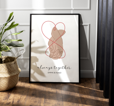 Poster Hauptschlafzimmer 'always together' - TenStickers