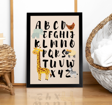Alphabet mit Tieren Poster für Kinderzimmer - TenStickers