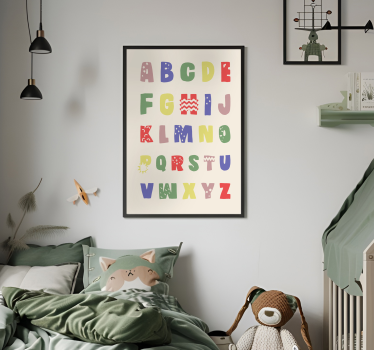 Spielerisches Alphabet Poster für Kinderzimmer - TenStickers