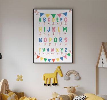 Groß- und Kleinbuchstaben Poster für Kinderzimmer - TenStickers