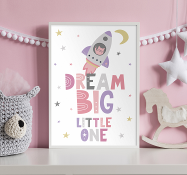 Poster Kinderzimmer träume groß - TenStickers