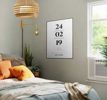 Poster Koordinaten der Liebe - TenStickers