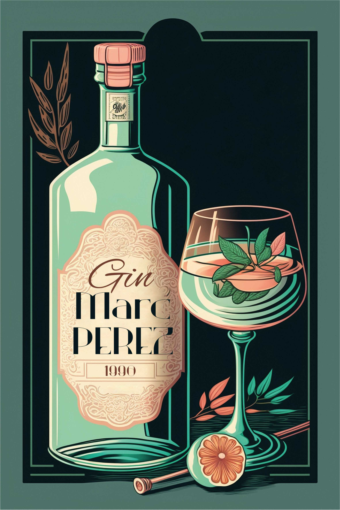 Poster küche gintonic rezeptideen für genießer - TenStickers