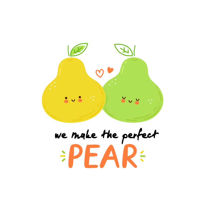Poster küche lustiger spruch mit birnen - TenStickers