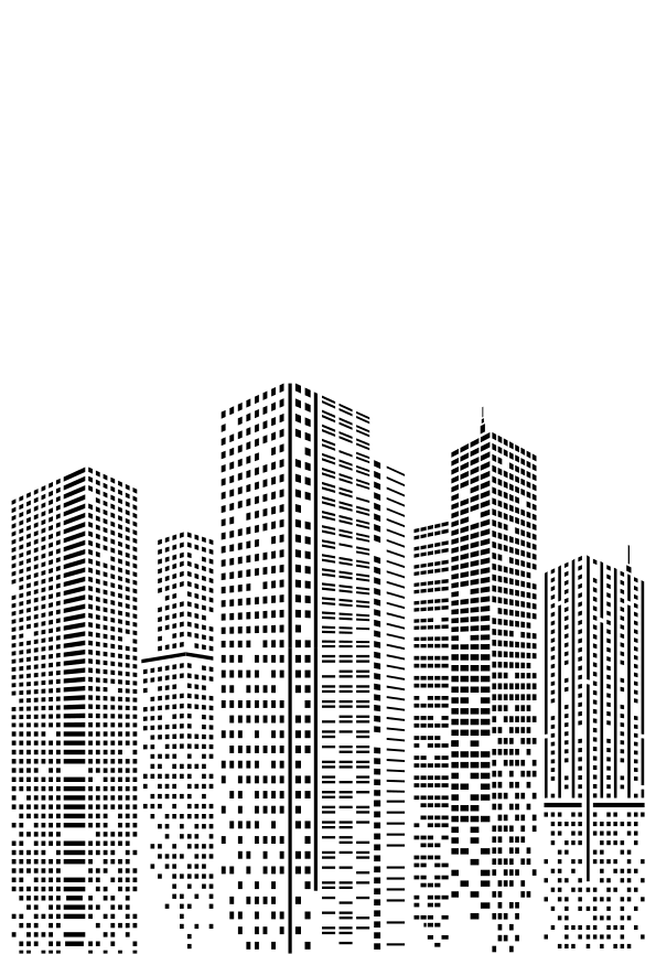 Poster büro stadtansicht skyline - TenStickers