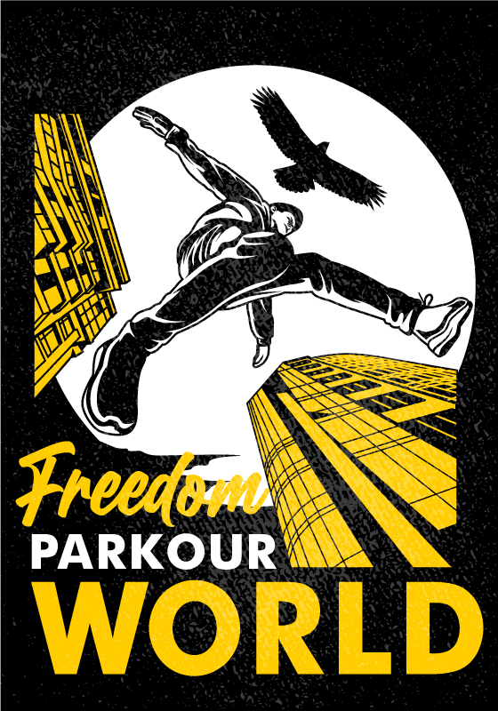 Poster teenagerzimmer parkour welten - TenStickers