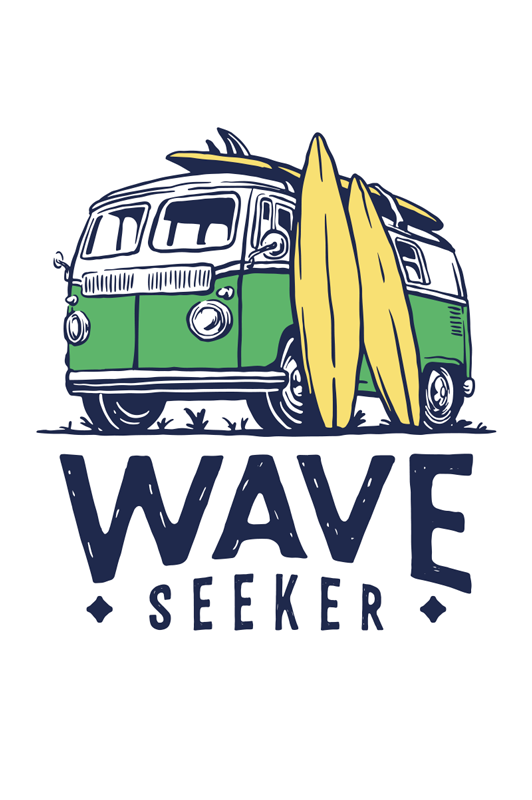 Poster teenagerzimmer surfer van jugendstil - TenStickers