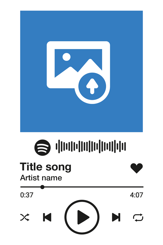 Poster wohnzimmer mit individuellem spotify-song - TenStickers