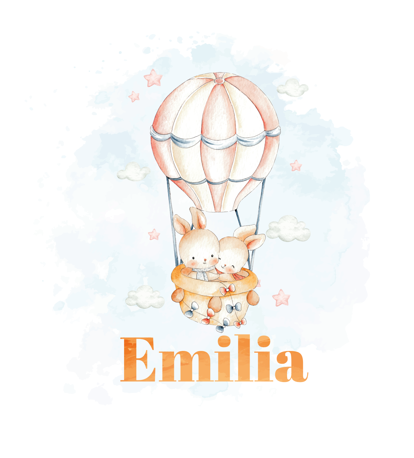Poster kinderzimmer pastellballon mit süßen tieren - TenStickers