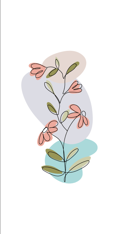 Poster blumen minimalistisches design von gänseblümchen - TenStickers