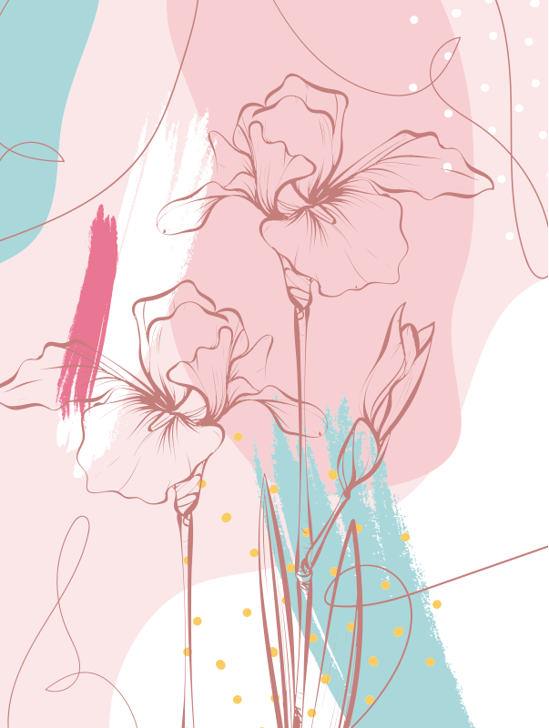 Poster blumen und pflanzen moderner vinylteppich - TenStickers