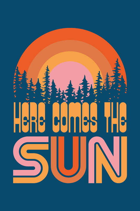 Poster zitat vintage sonne - TenStickers
