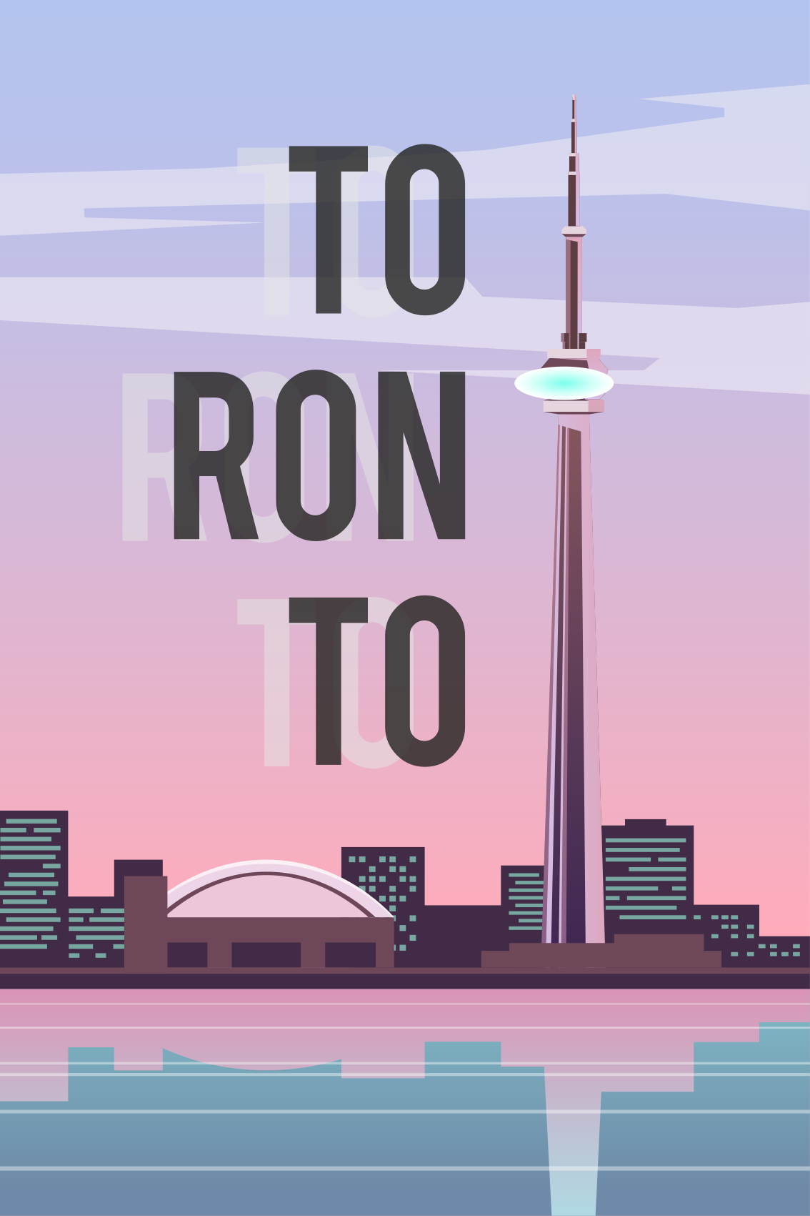 Poster länder und städte Toronto illustration - TenStickers