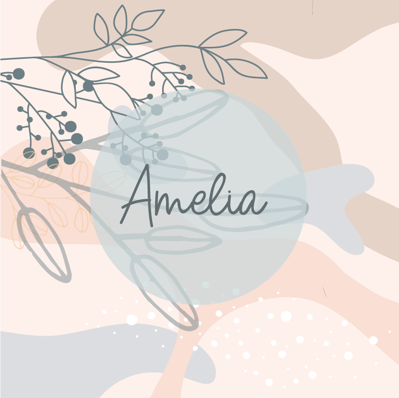Personalisierte poster amelia's persönlicher druck - TenStickers