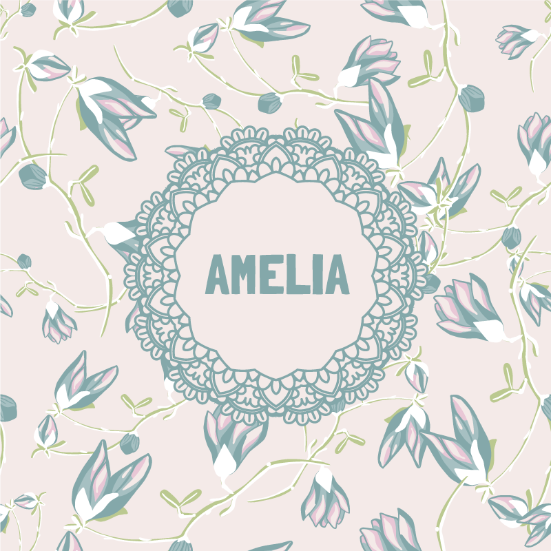 Personalisierte poster im floralen spitzen design - TenStickers