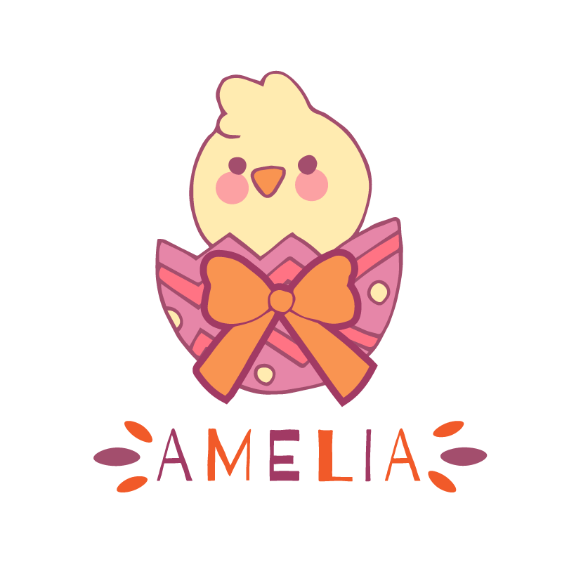Personalisierte poster mit niedlicher küken-illustration - TenStickers