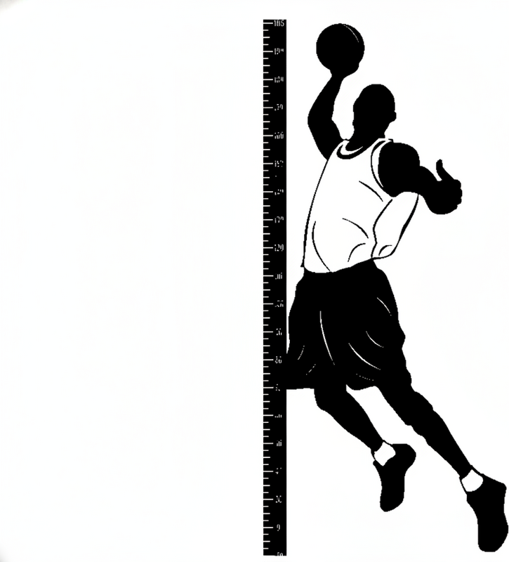 Poster basketball als dekorative messskala - TenStickers