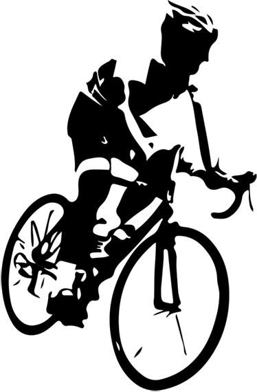 Poster kreise mountainbike fahrer aufkleber - TenStickers