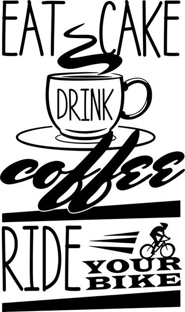 Poster kreise kaffee und radfahren dekoration - TenStickers