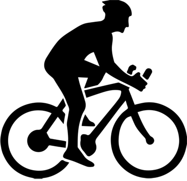 Poster kreise radfahrer auf der strecke - TenStickers