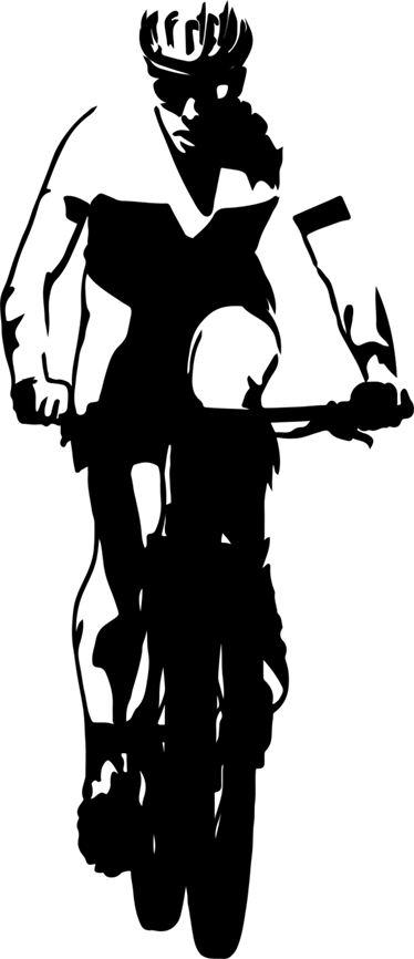 Poster kreise mountainbike fahrer auf der straße - TenStickers