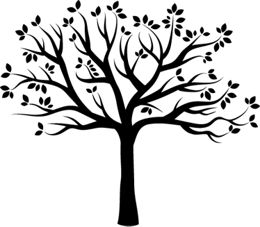 Poster baum herbstliche silhouette wandtattoo - TenStickers