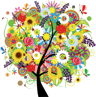 Poster baum dekoratives sommerbaum-vinyl - TenStickers