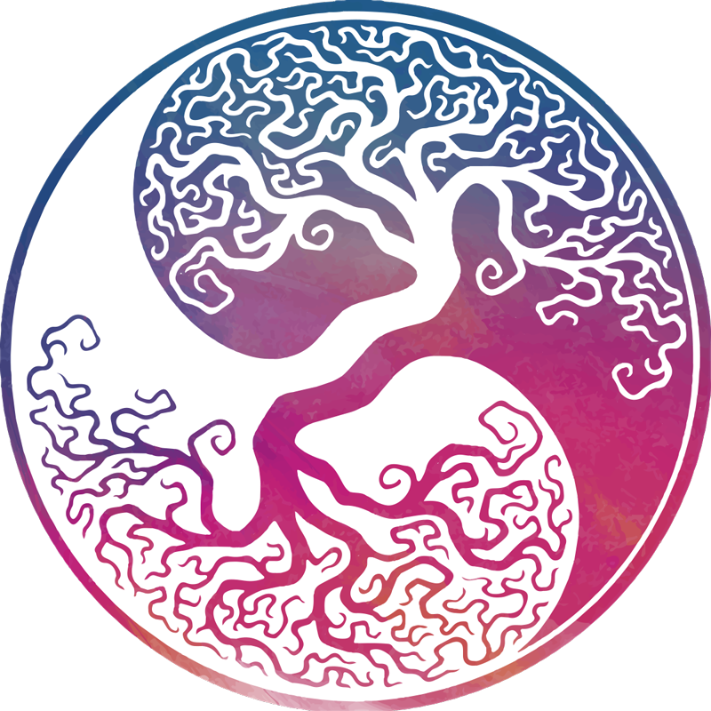 Poster baum yin yang lebensbaum wandaufkleber - TenStickers