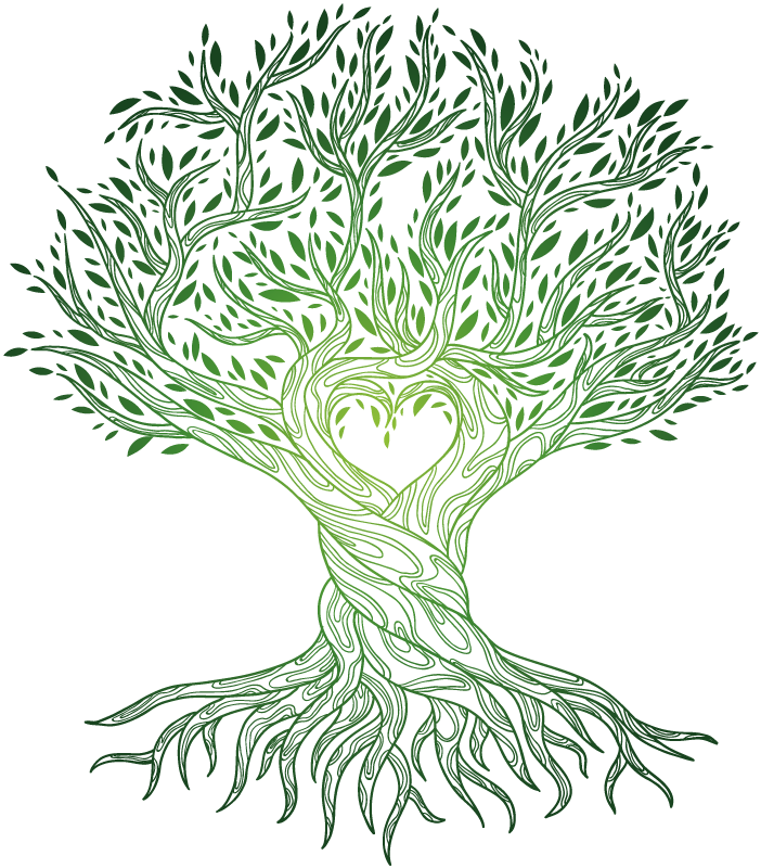 Poster baum lebensbaum herz zentrum - TenStickers