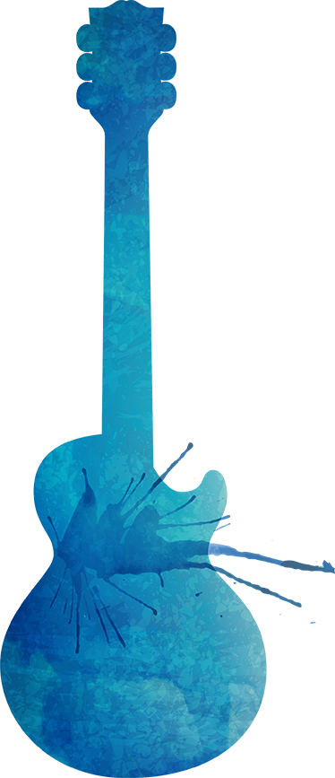 Musik poster gitarre splatter wanddeko - TenStickers